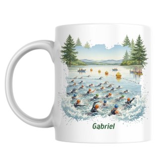 Kubek pływanie na wodach otwartych z dowolnym imieniem