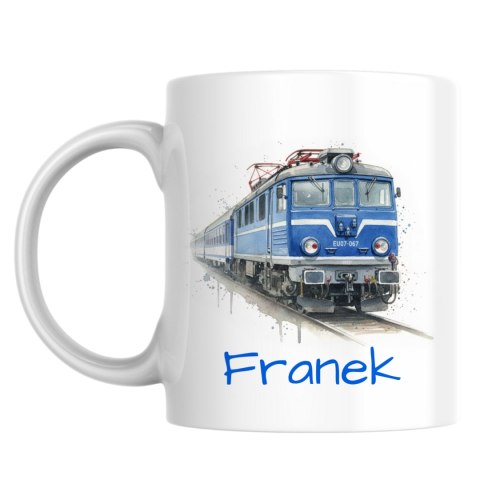 Kubek pociąg PKP EU07-067 z dowolnym imieniem