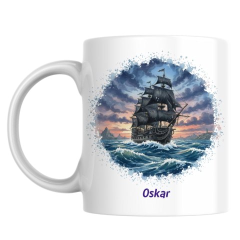 Kubek statek piracki z dowolnym imieniem