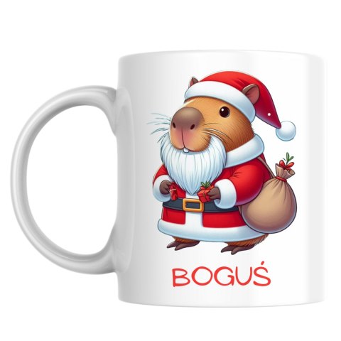 Kubek świąteczna kapibara z dowolnym imieniem