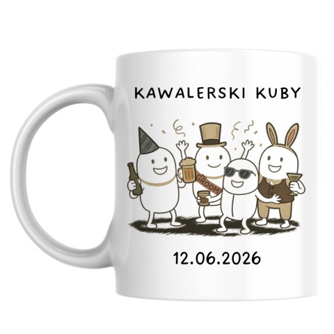 Kubek wieczór kawalerski z dowolną datą