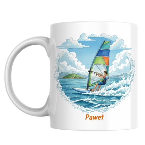 Kubek windsurfing z dowolnym imieniem