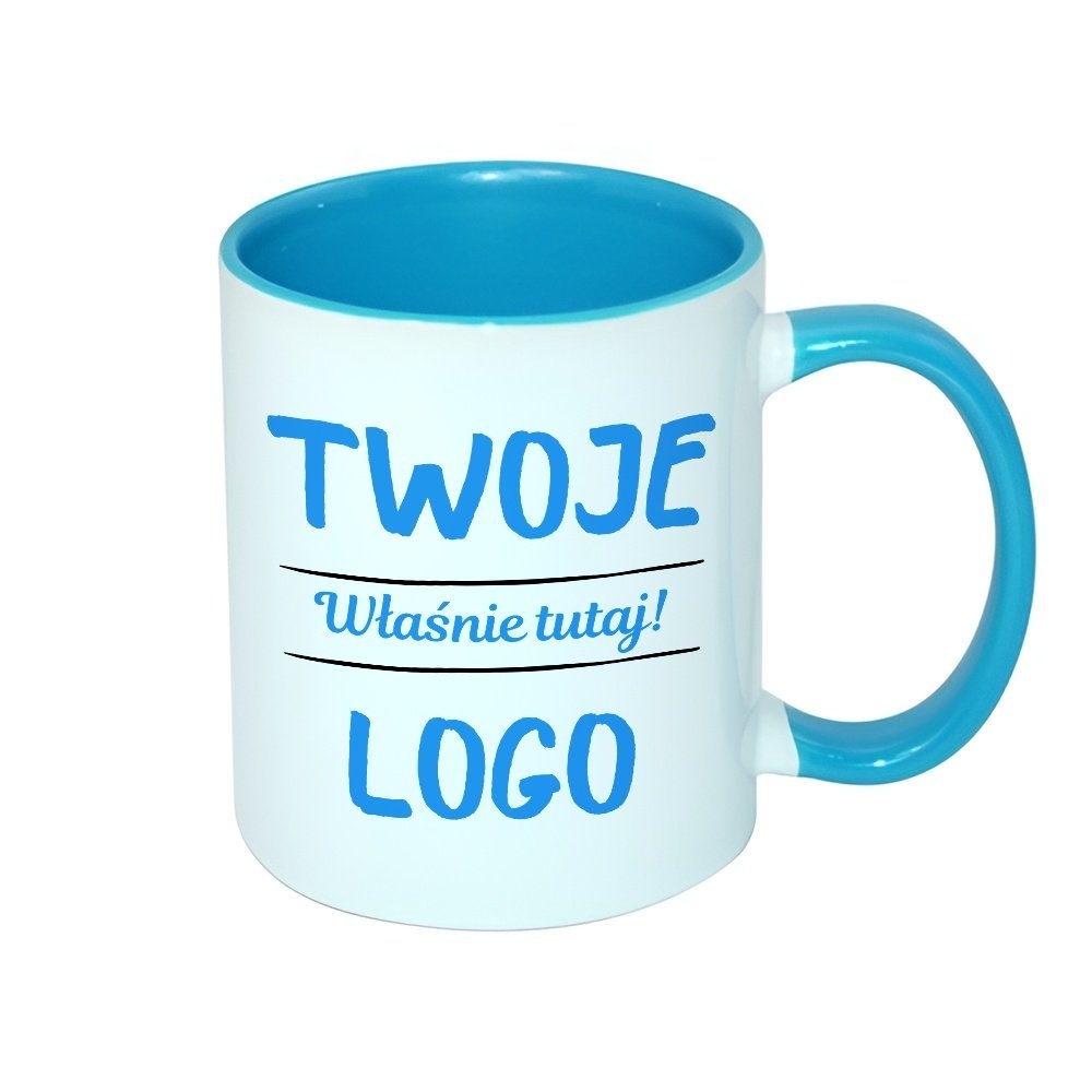 Kubek z kolorowym uchem i wnętrzem