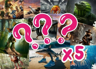 Losowe puzzle brainrot - 5 szt.