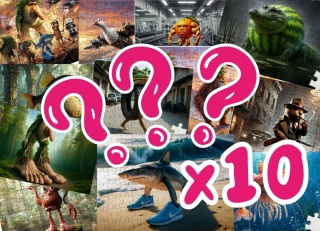 Losowe puzzle brainrot - 10 szt.