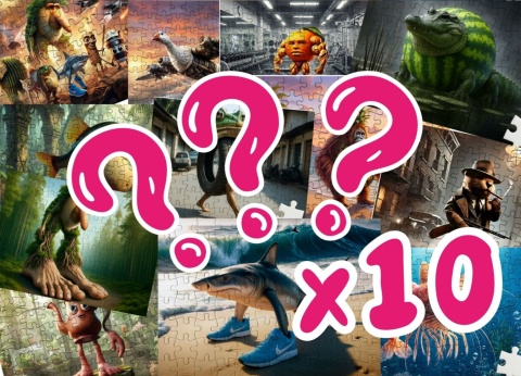 Losowe puzzle brainrot - 10 szt.