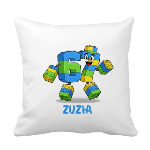 Poduszka 67 six-seven klocki z dowolnym imieniem