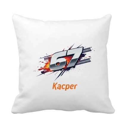 Poduszka 67 six-seven wyścigowy z dowolnym imieniem