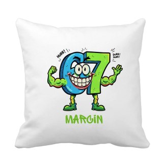 Poduszka 67 szalony six seven z dowolnym imieniem