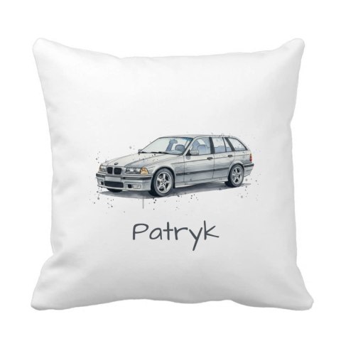 Poduszka BMW E36 touring kombi srebrne z dowolnym imieniem