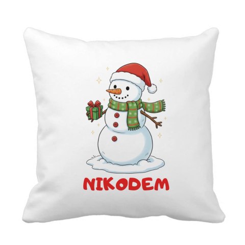 Poduszka Bałwanek z dowolnym imieniem