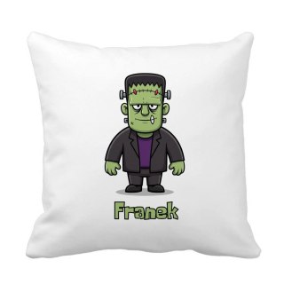 Poduszka Frankenstein Halloween z dowolnym imieniem