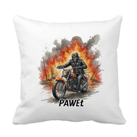 Poduszka Motocykl z piekła rodem z dowolnym imieniem