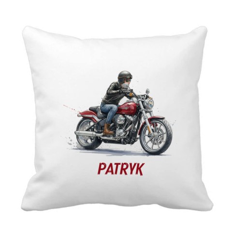 Poduszka Motocyklista z dowolnym imieniem