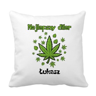 Poduszka Najlepszy diler z dowolnym imieniem