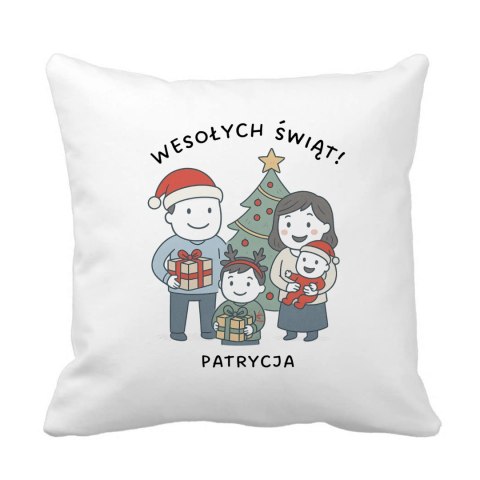 Poduszka Rodzinne święta z dowolnym imieniem