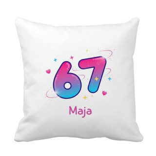 Poduszka Six seven 67 TikTok z dowolnym imieniem