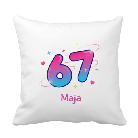 Poduszka Six seven 67 TikTok z dowolnym imieniem