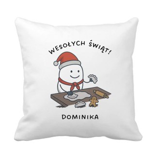 Poduszka Świąteczne gotowanie z dowolnym imieniem
