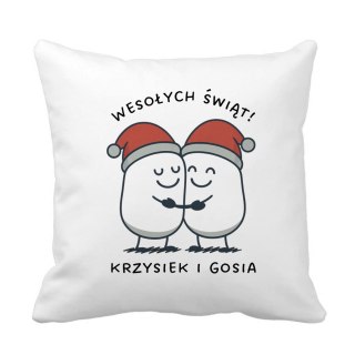 Poduszka Świąteczne przytulanie z dowolnym imieniem