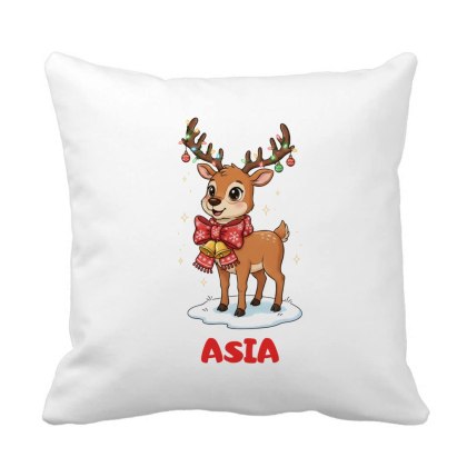 Poduszka Uroczy renifer z dowolnym imieniem