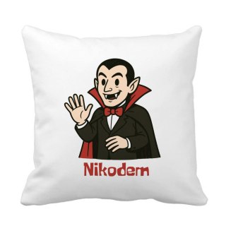 Poduszka Wampir Halloween z dowolnym imieniem