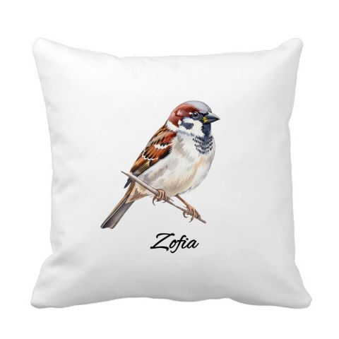Poduszka Wróbel z dowolnym imieniem