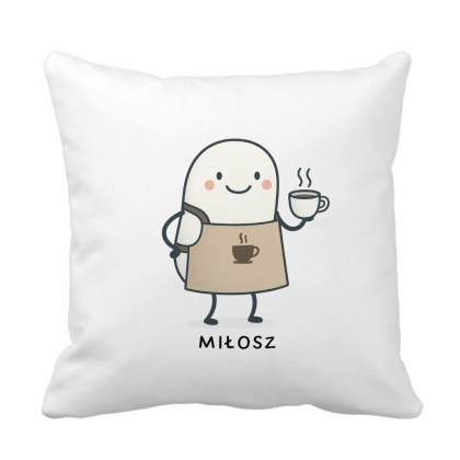Poduszka dla baristy z dowolnym imieniem