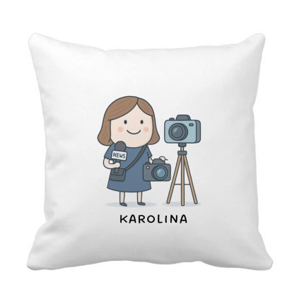Poduszka dla dziennikarki z dowolnym imieniem