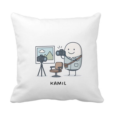 Poduszka dla fotografa z dowolnym imieniem