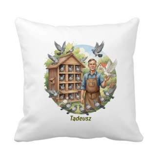 Poduszka dla hodowcy gołębi z dowolnym imieniem