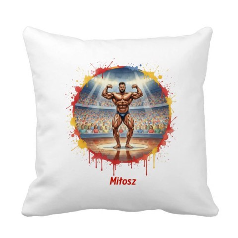 Poduszka dla kulturysty - kulturystyka z dowolnym imieniem