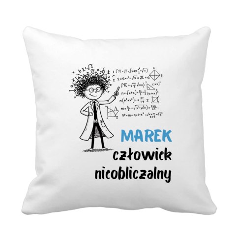 Poduszka dla matematyka człowiek nieobliczalny z dowolnym imieniem