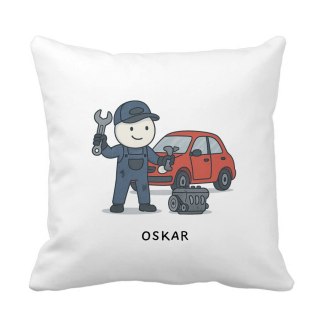 Poduszka dla mechanika z dowolnym imieniem