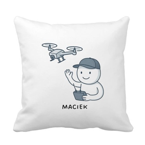 Poduszka dla operatora dronów z dowolnym imieniem