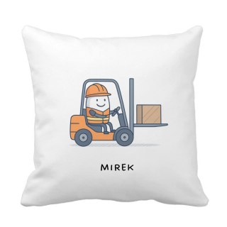 Poduszka dla operatora wózka widłowego z dowolnym imieniem
