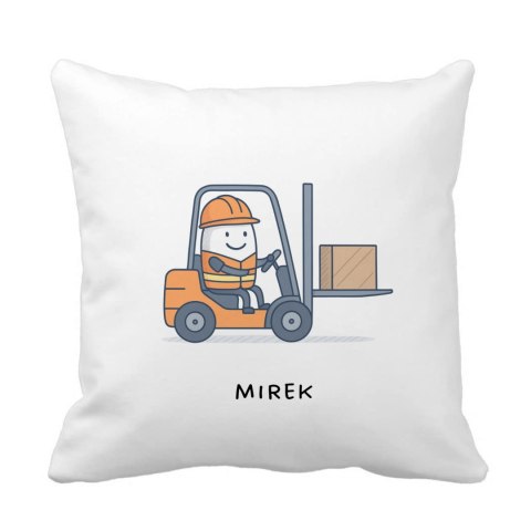 Poduszka dla operatora wózka widłowego z dowolnym imieniem