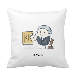 Poduszka dla prawnika z dowolnym imieniem