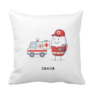 Poduszka dla ratownika medycznego z dowolnym imieniem
