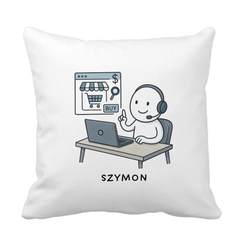 Poduszka dla specjalisty e-commerce z dowolnym imieniem