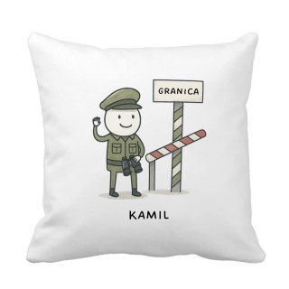 Poduszka dla strażnika granicznego z dowolnym imieniem
