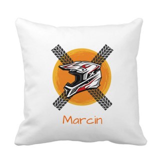 Poduszka fana Motocross enduro z dowolnym imieniem