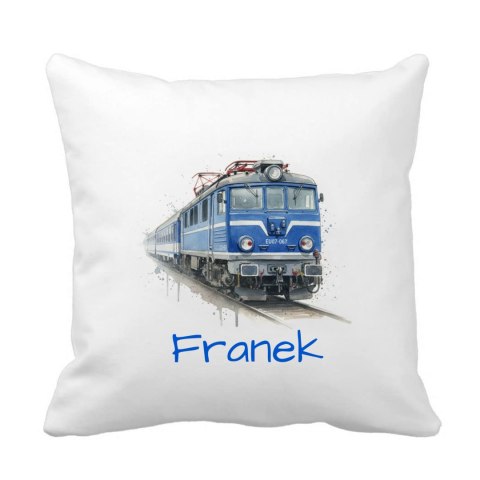 Poduszka pociąg PKP EU07-067 z dowolnym imieniem
