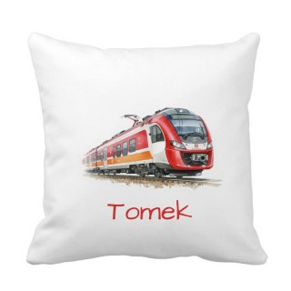 Poduszka pociąg POLREGIO z dowolnym imieniem