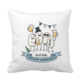 Poduszka wieczór kawalerski z dowolną datą