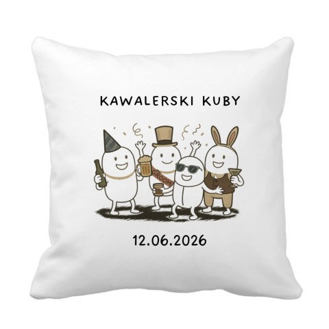 Poduszka wieczór kawalerski z dowolną datą