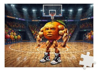 Puzzle Udin Din Din Dun koszykówka - pomarańcza brainrot