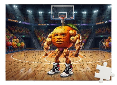 Puzzle Udin Din Din Dun koszykówka - pomarańcza brainrot
