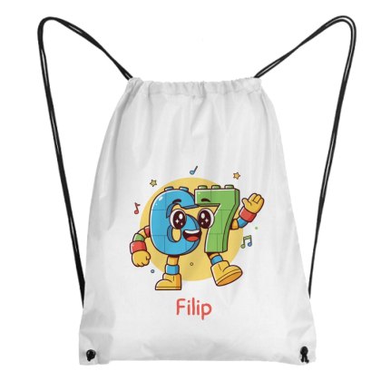 Worek 67 six-seven uroczy klocek z dowolnym imieniem