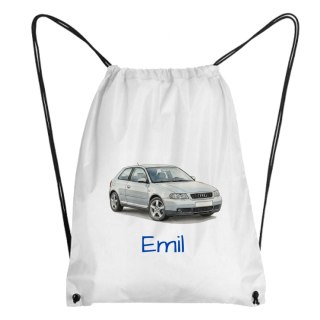 Worek Audi A3 8L srebrne z dowolnym imieniem